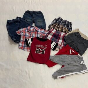 Baby 12 months Shirts, Shorts and jeans Bundle